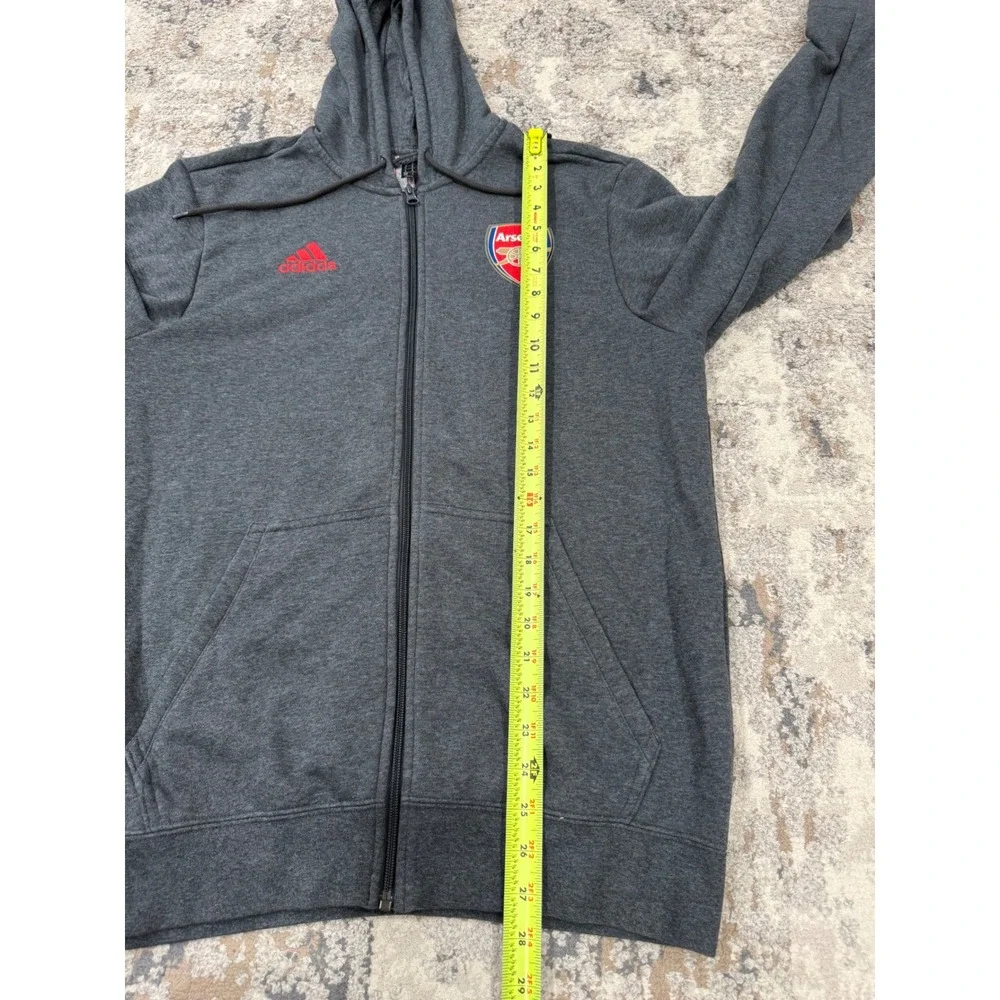 Adidas Arsenal FC Full Zip‎ Hoodie Mens Medium Charcoal Grey Soccer Fan